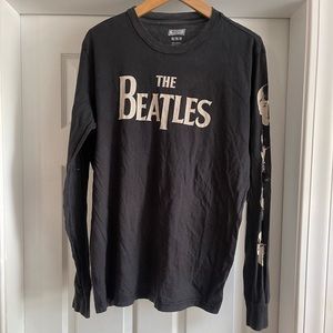 the Beatles Long Sleeve Tee shirt with Faces Sleeve